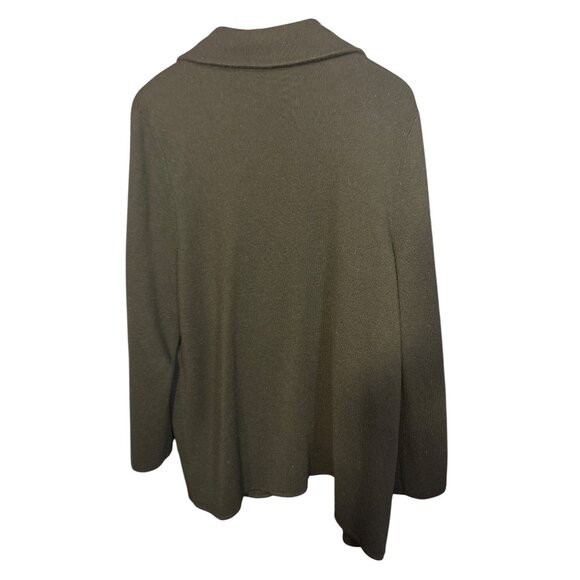 Talbots Plus Size 2X Black Merino Wool & Nylon Cardigan Sweater - Picture 5 of 5